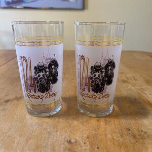 2-1998 OFFICIAL KY KENTUCKY DERBY MINT JULEP GLASS HORSE RACING CHURCHILL DOWNS